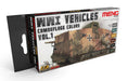 AK Interactive 804 WWI Vehicles Camouflage Colors Vol.1 Acrylic Paint Set (6 Colors) 17ml Bottles