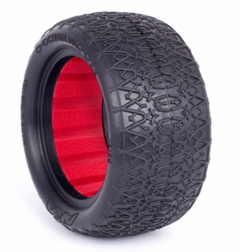 AKA Racing 13126VR 1/10 Chainlink 2.2" Rear Buggy Tires Super Soft Compound with Red Inserts 2 Pack