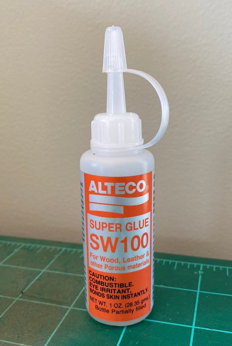 Alteco SW100 Super Glue for Wood Leather and Pourous Materials (High Viscosity)