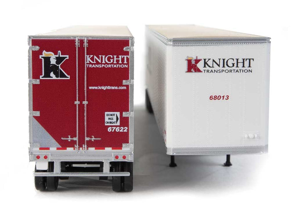 Walthers SceneMaster 949-2464 HO Scale 53' Stoughton Trailer Knight Transportation 2-Pack