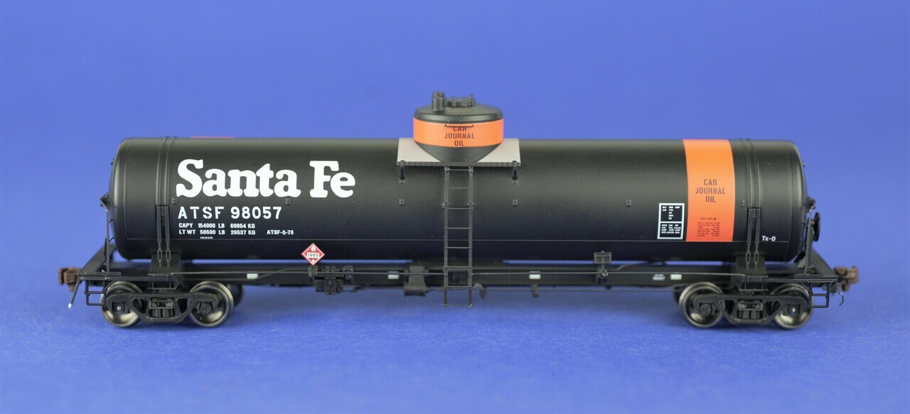 American Limited Models 1816 HO Scale GATC Welded Tank Car Santa Fe (Orange Journal Oil) ATSF 98057