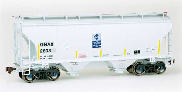 American Limited Models 2020 HO Scale Trinity 3281 2-Bay Covered Hopper "DJ Joseph" Holcim GNAX 2608