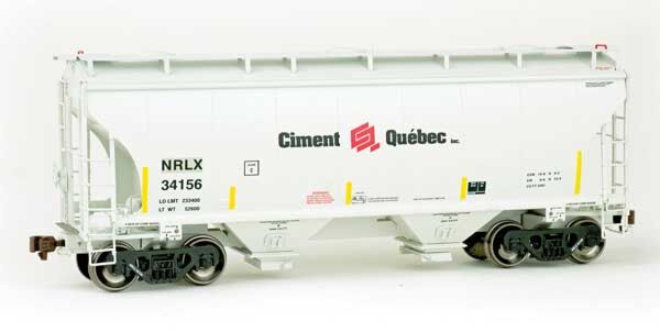 American Limited Models 2027 HO Scale Trinity 3281 2-Bay Covered Hopper Ex- Ciment Quebec NRLX 34156
