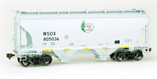 American Limited Models 2051 HO Scale Trinity 3281 2-Bay Covered Hopper Winn Bay Sound WSOX 805036
