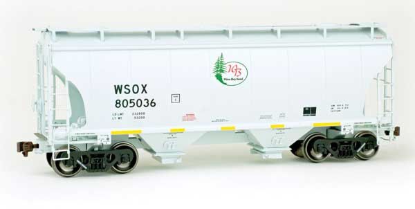 American Limited Models 2051 HO Scale Trinity 3281 2-Bay Covered Hopper Winn Bay Sound WSOX 805036