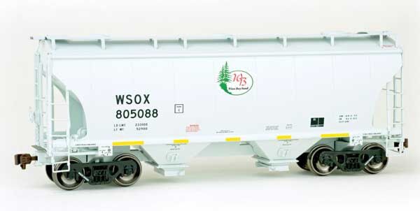 American Limited Models 2053 HO Scale Trinity 3281 2-Bay Covered Hopper Winn Bay Sound WSOX 805088