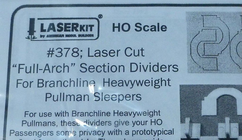 American Model Builders 378 HO Scale Partition Arches for Branchline Heavyweights  (4 Pack)