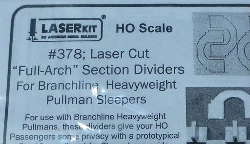 American Model Builders 378 HO Scale Partition Arches for Branchline Heavyweights  (4 Pack)