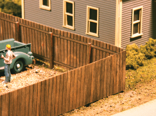 American Model Builders LaserKIT 334 HO Scale 120' Wood Privacy Fence