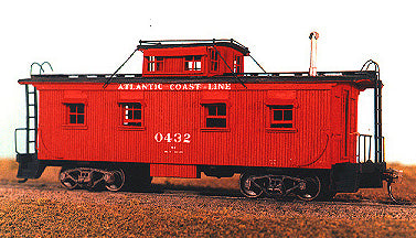 American Model Builders LaserKIT 859 HO Scale Atlantic Coast Line Class M3 Wood Caboose