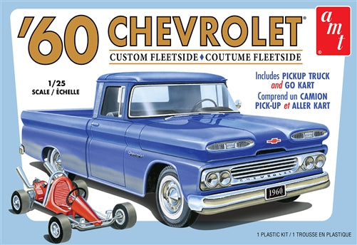 amt 1063M 1/25 1960 Chevy Fleetside Pickup Truck with Go Cart Kit