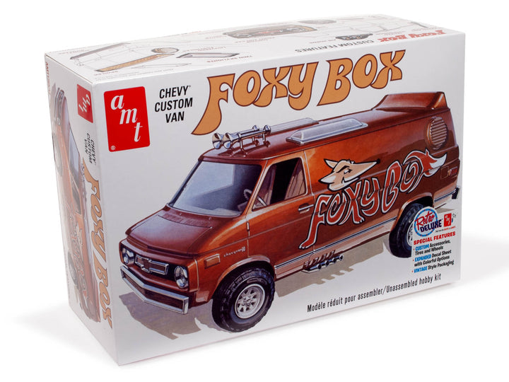 amt 1265 1/25 Foxy Box 1975 Chevy Custom Van Model Kit — White Rose Hobbies