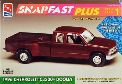 amt/ERTL 8767 1/25 1996 Chevrolet C3500 Dooley SNAPFAST PLUS Model Kit NOS