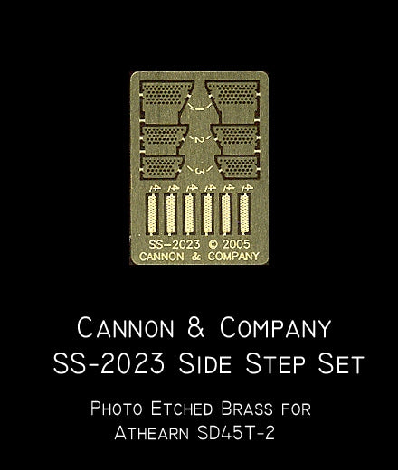 Cannon & Company 2023 HO Scale Photo-Etched Brass Side Step Set Athearn SD 45T-2