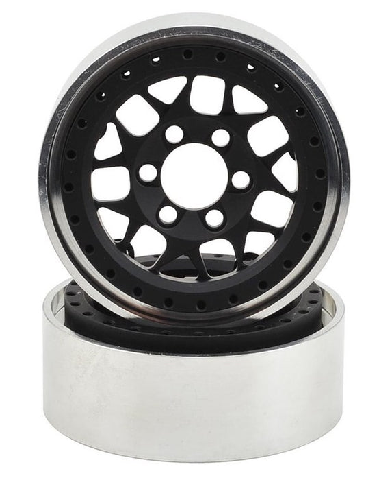 Vanquish Products VPS07710 KMC 1.9 XD127 Bully Beadlock Wheel Black Anodized 1 Pair