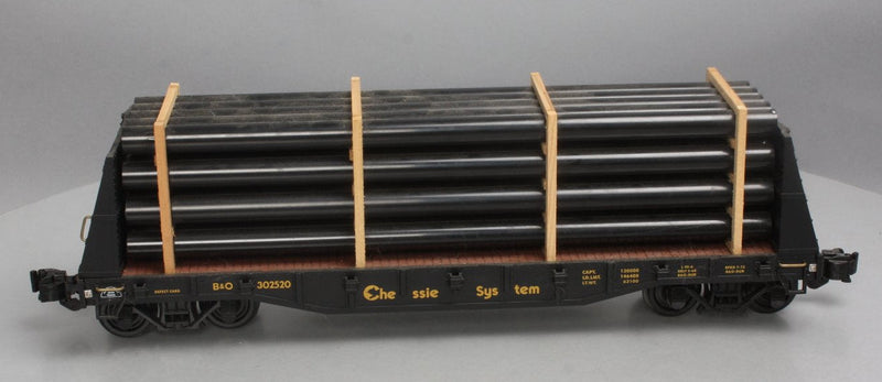 Aristo Craft 46409 G Gauge Bulkhead Flatcar Chessie System B&O 302520 - USED