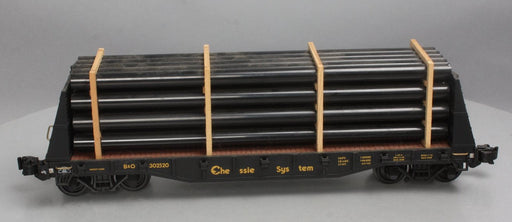Aristo Craft 46409 G Gauge Bulkhead Flatcar Chessie System B&O 302520 - USED