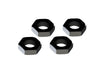 ARRMA AR310449 Black Aluminum 17mm Wheel Nut 4 Pack for Most 6S Vehicles