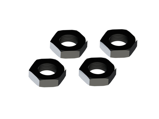 ARRMA AR310449 Black Aluminum 17mm Wheel Nut 4 Pack for Most 6S Vehicles