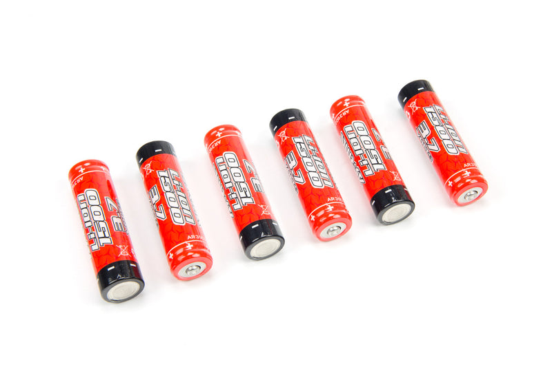 ARRMA AR390261 Li-Ion INR18650 3.7V 1500 mAh Battery 6 Pack