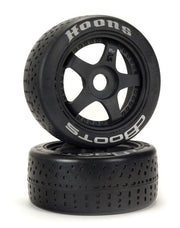 ARRMA AR550070 DBoots Hoons 42/100 Belted Tires on Silver 5 Spoke 2.9 17mm Hex Wheels 2 Pack