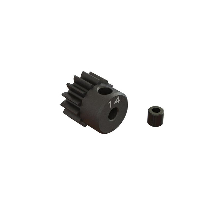 ARRMA ARA311076 14T 0.8Mod 1/8th Bore CNC Steel Pinion Gear