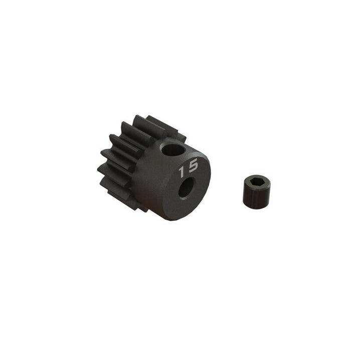 ARRMA ARA311077 15T 0.8Mod 1/8th Bore CNC Steel Pinion Gear