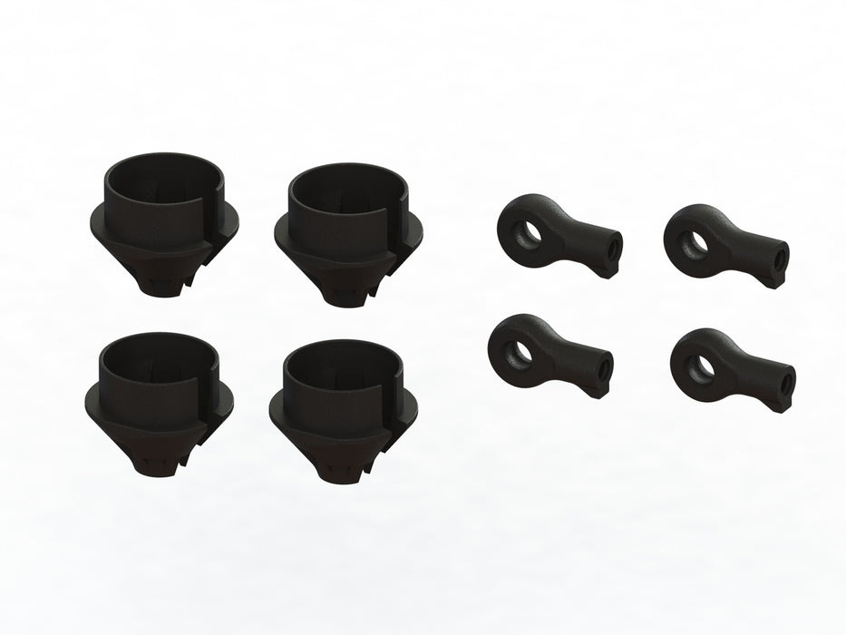 ARRMA ARA330608 HD Shock Rod End and Spring Cup for Some 6S Vehicles 2 Pack