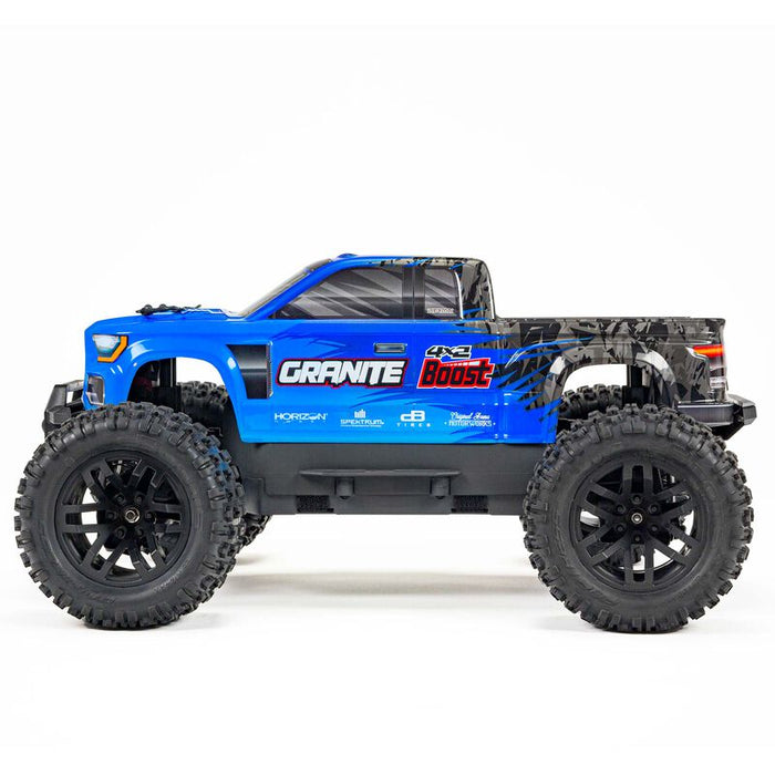 ARRMA ARA4102SV4T2 GRANITE BOOST 4X2 Mega 1/10 RTR 2WD Monster Truck Blue - Charger/Battery