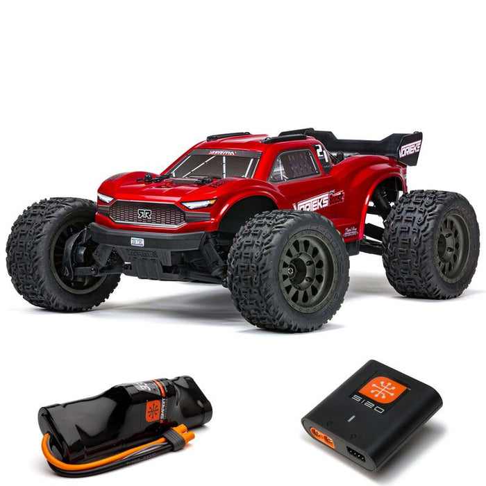 ARRMA ARA4105SV4T1 VORTEKS BOOST 4X2 Mega 1/10 RTR 2WD Stadium Truck Red - Charger/Battery