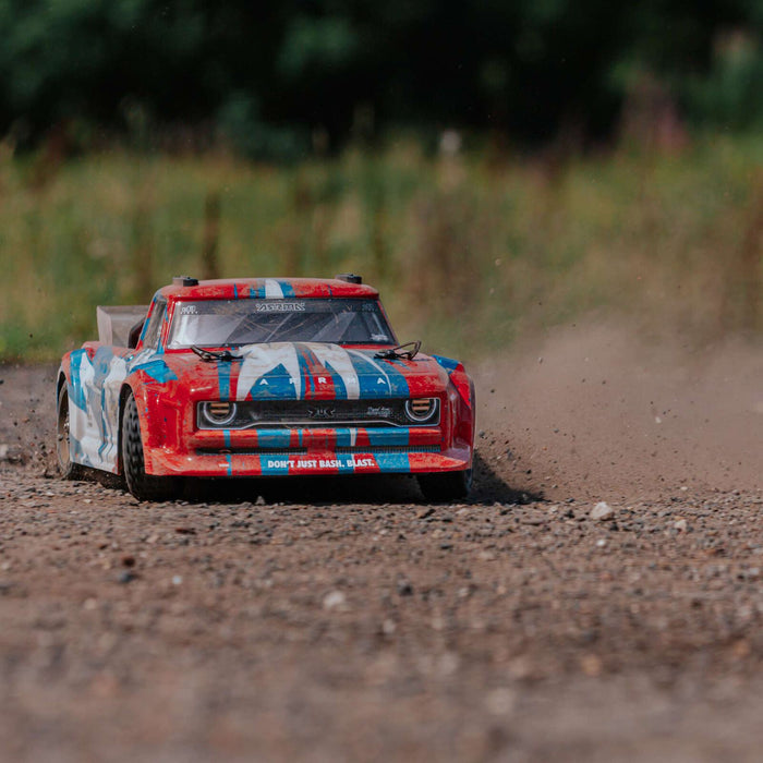 ARRMA ARA4215V3T1 1/8 Infraction 4x4 All Road Mega Resto-Mod Truck Red/White/Blue