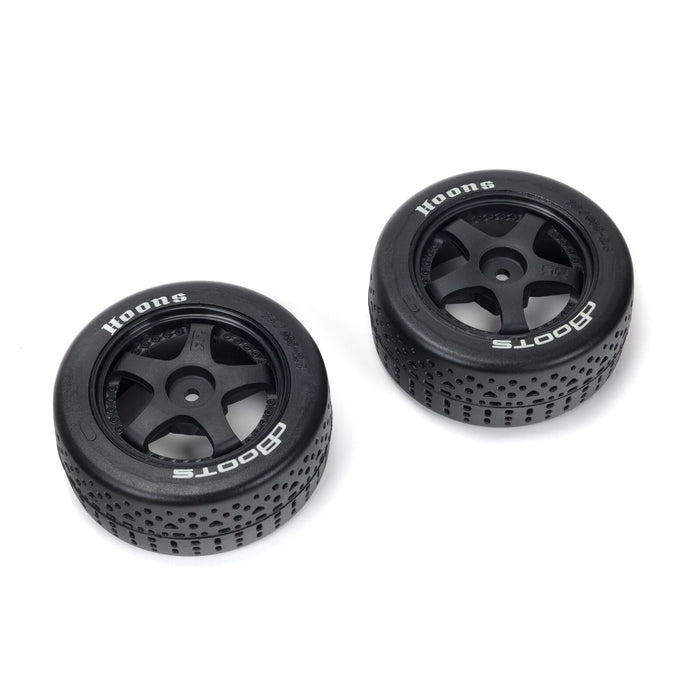 ARRMA ARA550095 dBoots Hoons 35/085 2.4" (White Compound) Tires on Black 5 Spoke Wheels 1 Pair