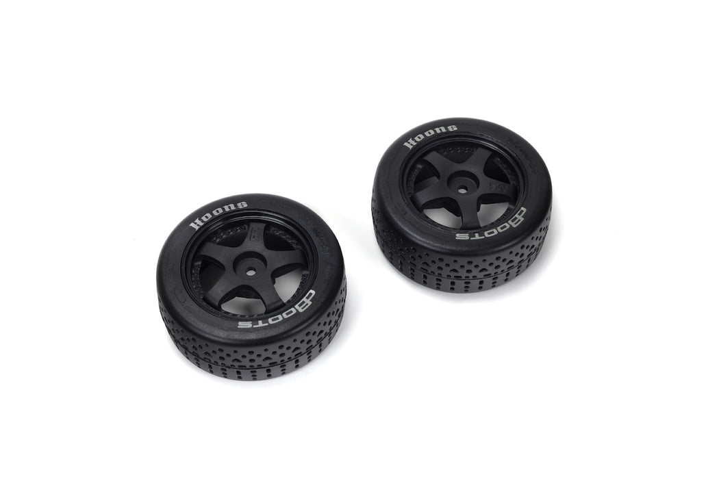 ARRMA ARA550096 dBoots Hoons 35/085 2.4" (Silver Compound) Tires on Black 5 Spoke Wheels 1 Pair
