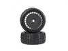 ARRMA ARA550097 deBoots Katar Belted Tires Mounted on Black Wheels 1 Pair