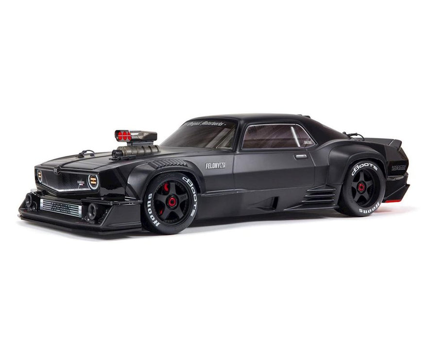 ARRMA ARA7617V2T1 Black 1/17 FELONY 6S BLX Street Bash All Road Muscle Car 