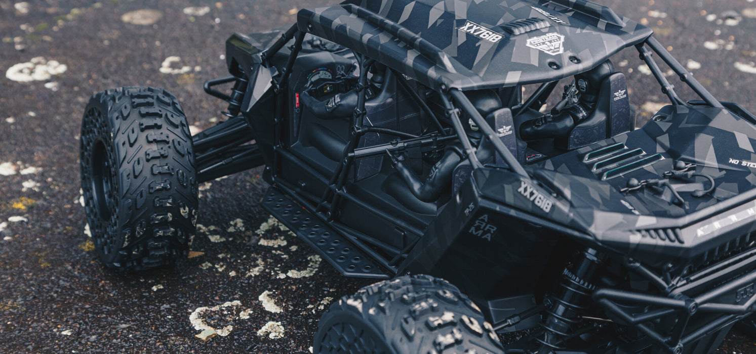 ARRMA ARA7618T1 FIRETEAM 6S 4WD BLX 1/7 Speed Assault RTR Black