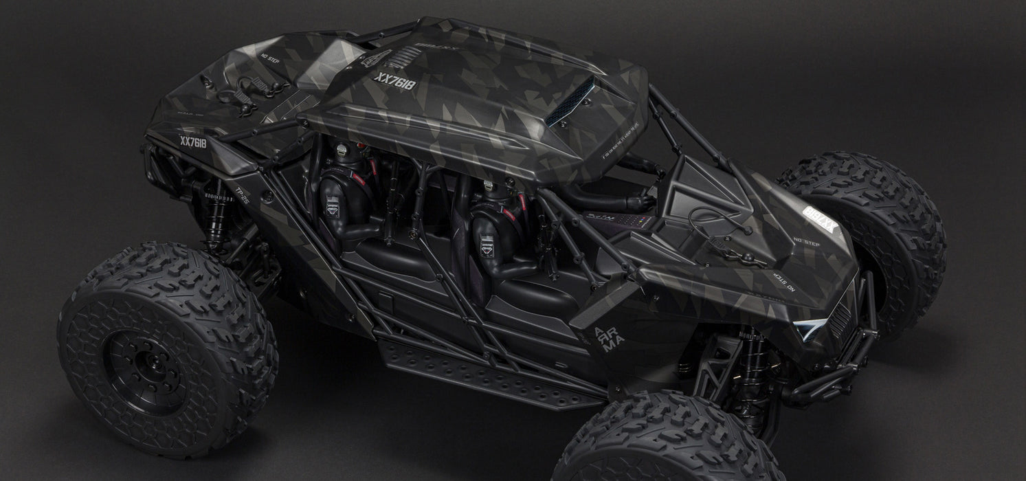 ARRMA ARA7618T1 FIRETEAM 6S 4WD BLX 1/7 Speed Assault RTR Black