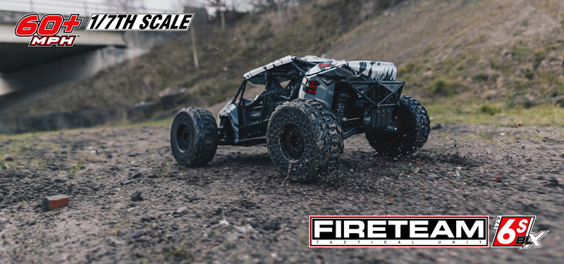 ARRMA ARA7618T2 FIRETEAM 6S 4WD BLX 1/7 Speed Assault RTR White