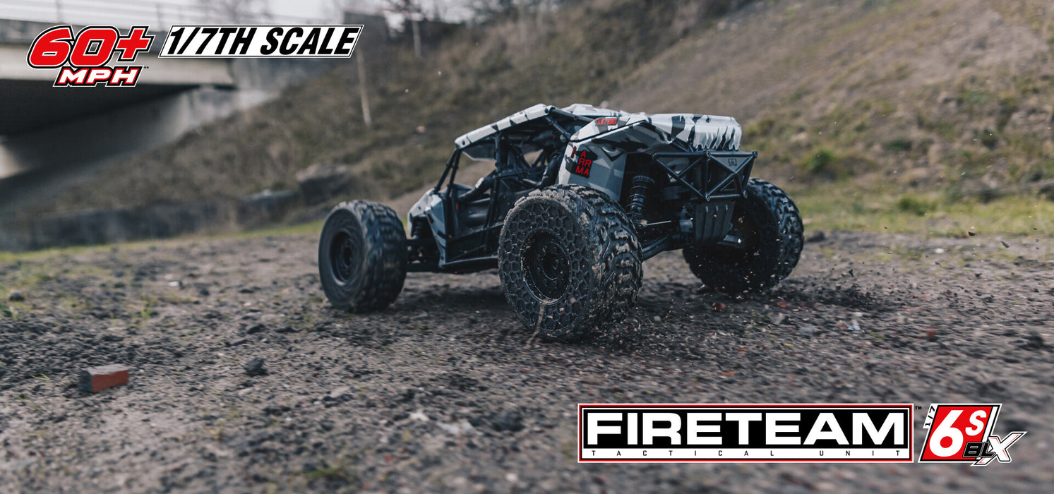ARRMA ARA7618T2 FIRETEAM 6S 4WD BLX 1/7 Speed Assault RTR White