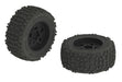 ARRMA AR510092 DBoots Backflip 6s Monster Truck Tires Mounted on Black 3.8 17mm Hex Wheels 2 Pack
