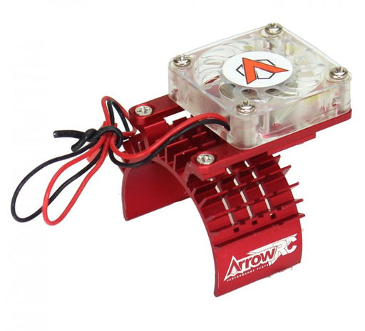 Arrow RC (Powerhobby) ARC1004 Red Fan and Motor Heatsink Slash Stampede Rustler and other 540 Motors