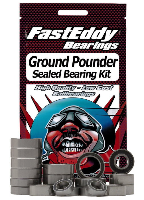 Fast Eddy Bearings TFE4127 Redcat Ground Pounder Rubber Sealed Bearing Kit