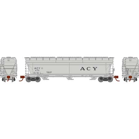 Athearn 12941 N Scale ACF 4600 3 Bay Covered Hopper AC&Y 470