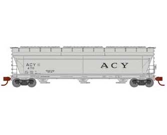 Athearn 12941 N Scale ACF 4600 3 Bay Covered Hopper AC&Y 470