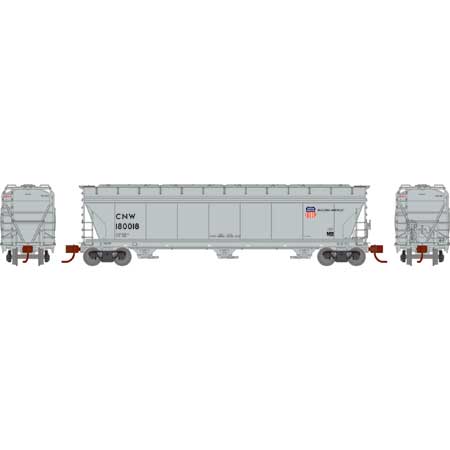 Athearn 12947 N Scale ACF 4600 3 Bay Covered Hopper Union Pacific CNW 180018