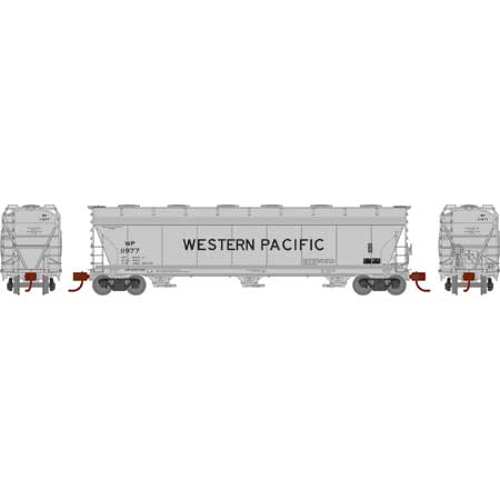 Athearn 12954 N Scale ACF 4600 3 Bay Covered Hopper Western Pacific WP 11977