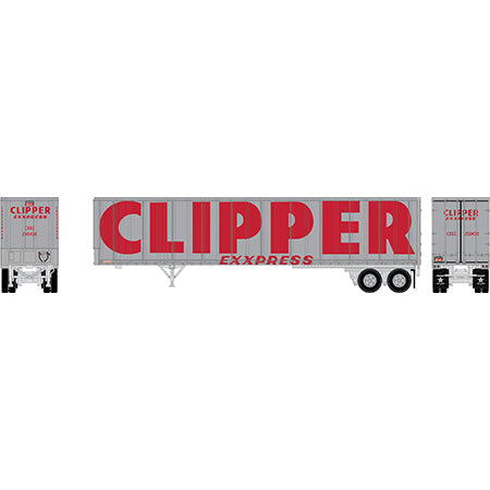 Athearn 13836 N Scale 45' Fruehauf Z-Van Trailer Clipper CXXZ 250430