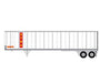 Athearn 13840 N Scale 45' Fruehauf Z-Van Trailer Xtra Lease CFKZ 631022