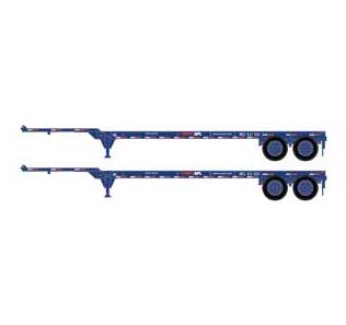 Athearn 14288 HO Scale 40' Container Chassis American Presidential Lines APLZ 2 Pack