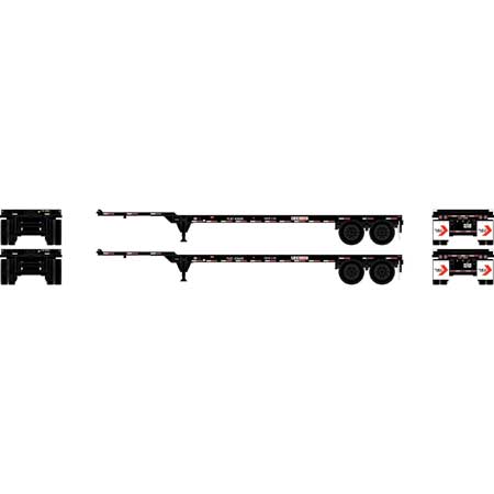 Athearn 14289 HO Scale 40' Container Chassis Flexi-Van FLXZ 2 Pack